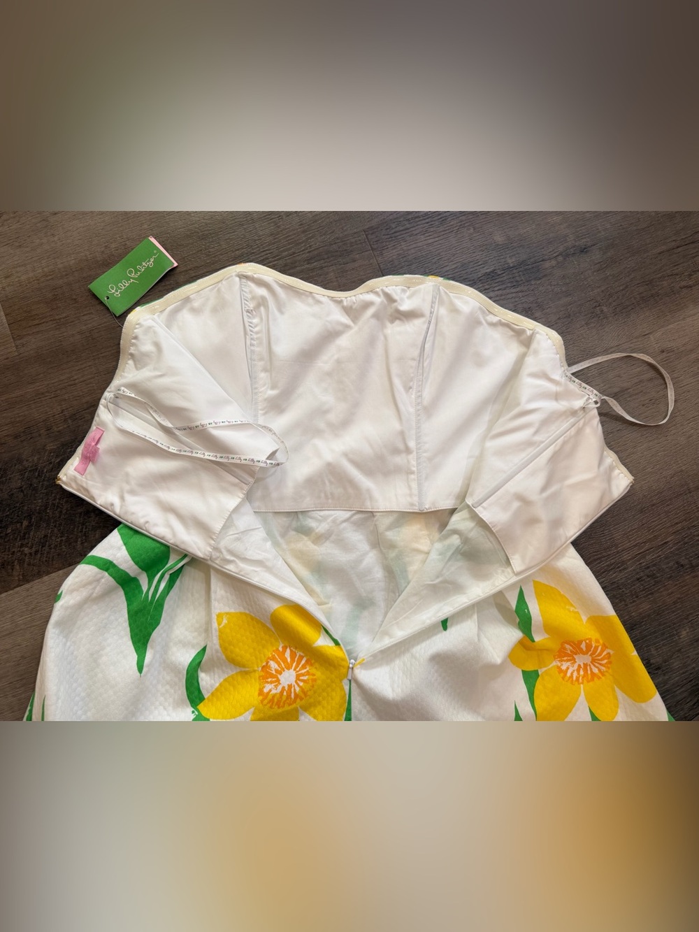 Lilly Pulitzer 🆕🆕 Blossom Dress She’s Daffy Strapless Daffodils Size 10 - Picture 7 of 16